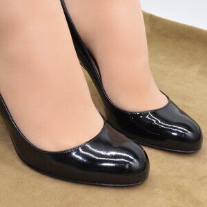 EUC Christian Louboutin Decollete Simple Heels Pumps 36.5 M 6M Black Patent